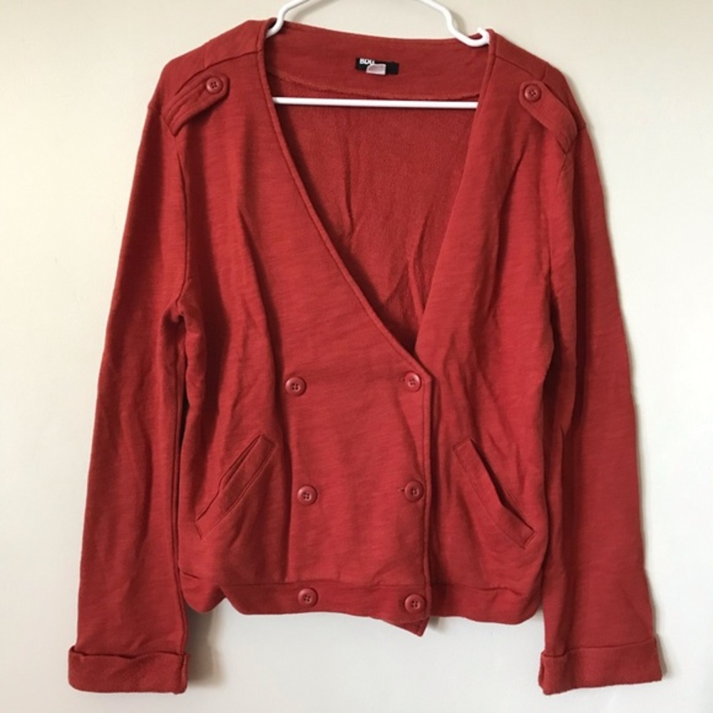 URBAN OUTFITTERS BDG red wrap sweatshirt blazer